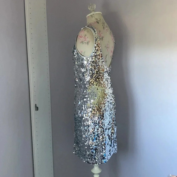 JS boutique silver sequin dress size 8 - Picture 10 of 15